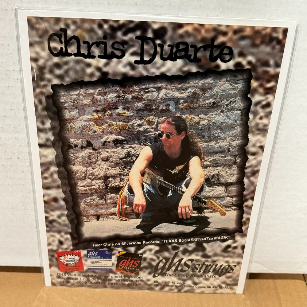 Chris Duarte - GHS Strings - 1996 Print Advertisement